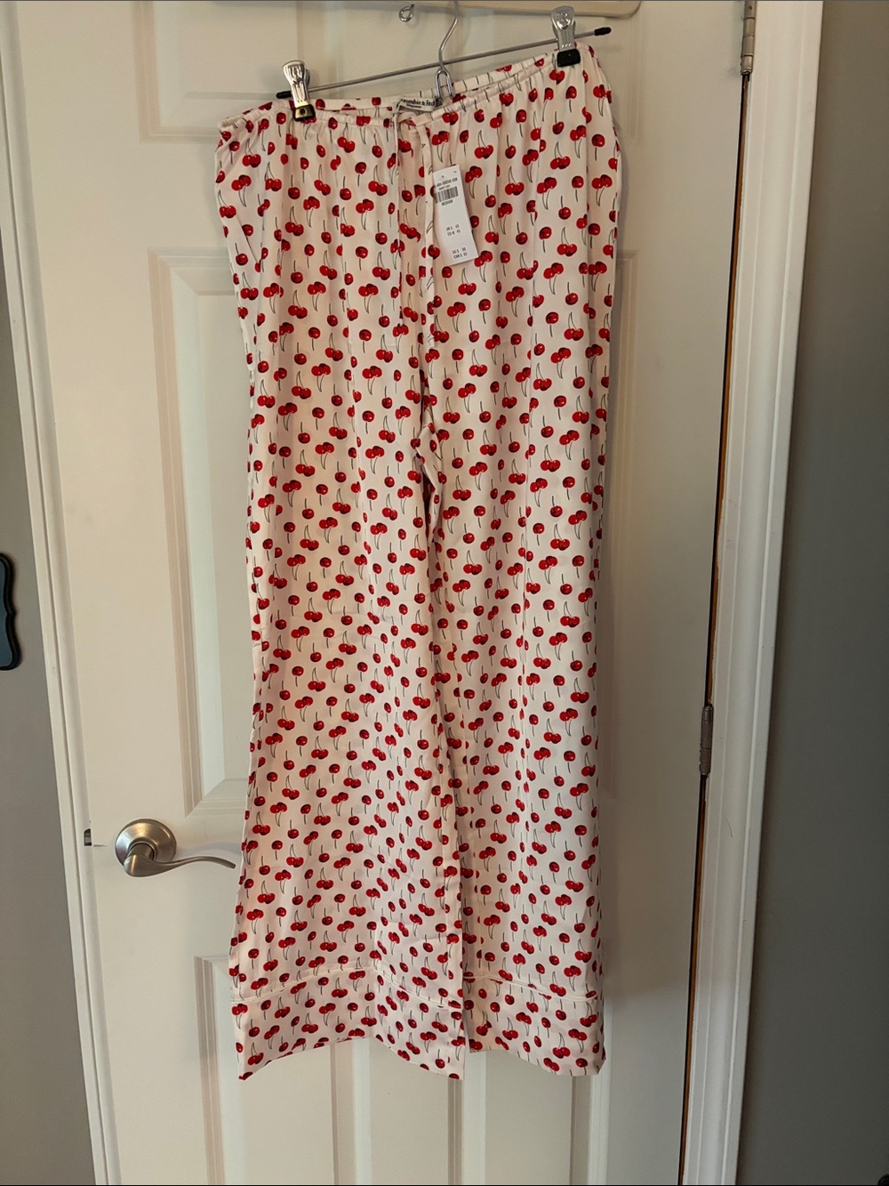 Abercrombie & Fitch Red Cherry Print Pajama Pants